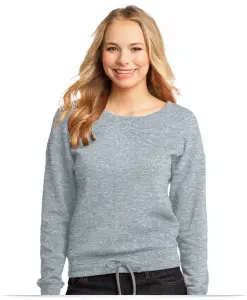 Customize Juniors Core Fleece Wide Neck Pullover