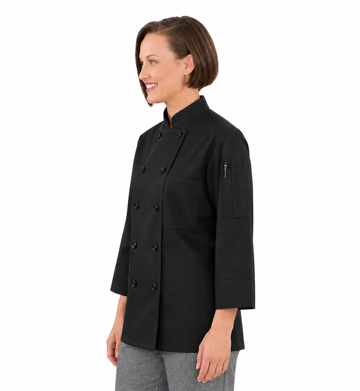 10 Button 3/4 - Sleeve Chef Jacket - Image 3