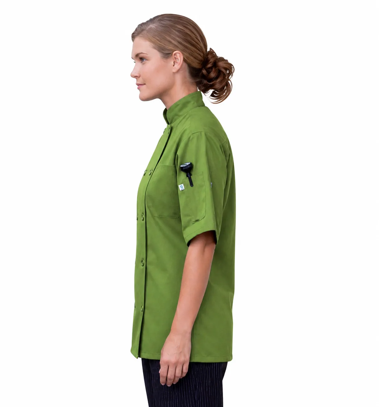10 Button Short-Sleeve Chef Jacket - Image 3