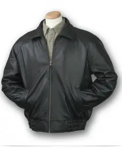 Customize Logo Men’s Lamb Skin Leather Jacket