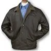 Custom Embroidered Logo Leather Jacket Distressed Look
