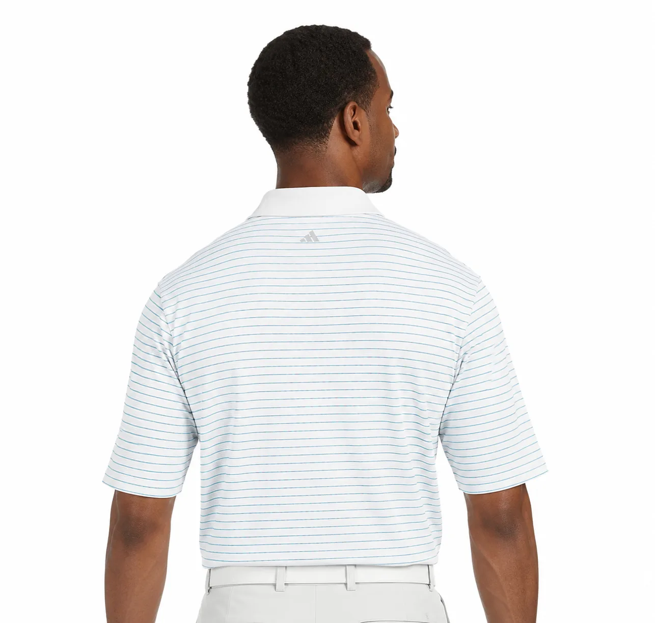 Adidas Stripped Polo Shirt - Image 4