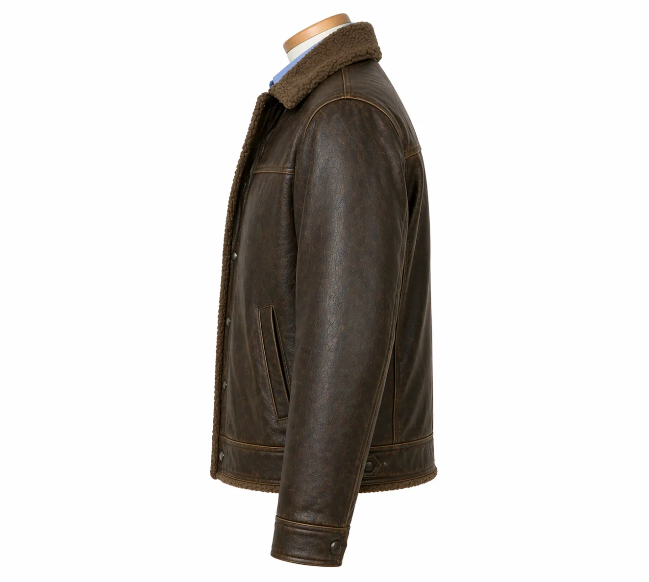 AllStar Logo Leather Jacket Distressed Look - Image 2