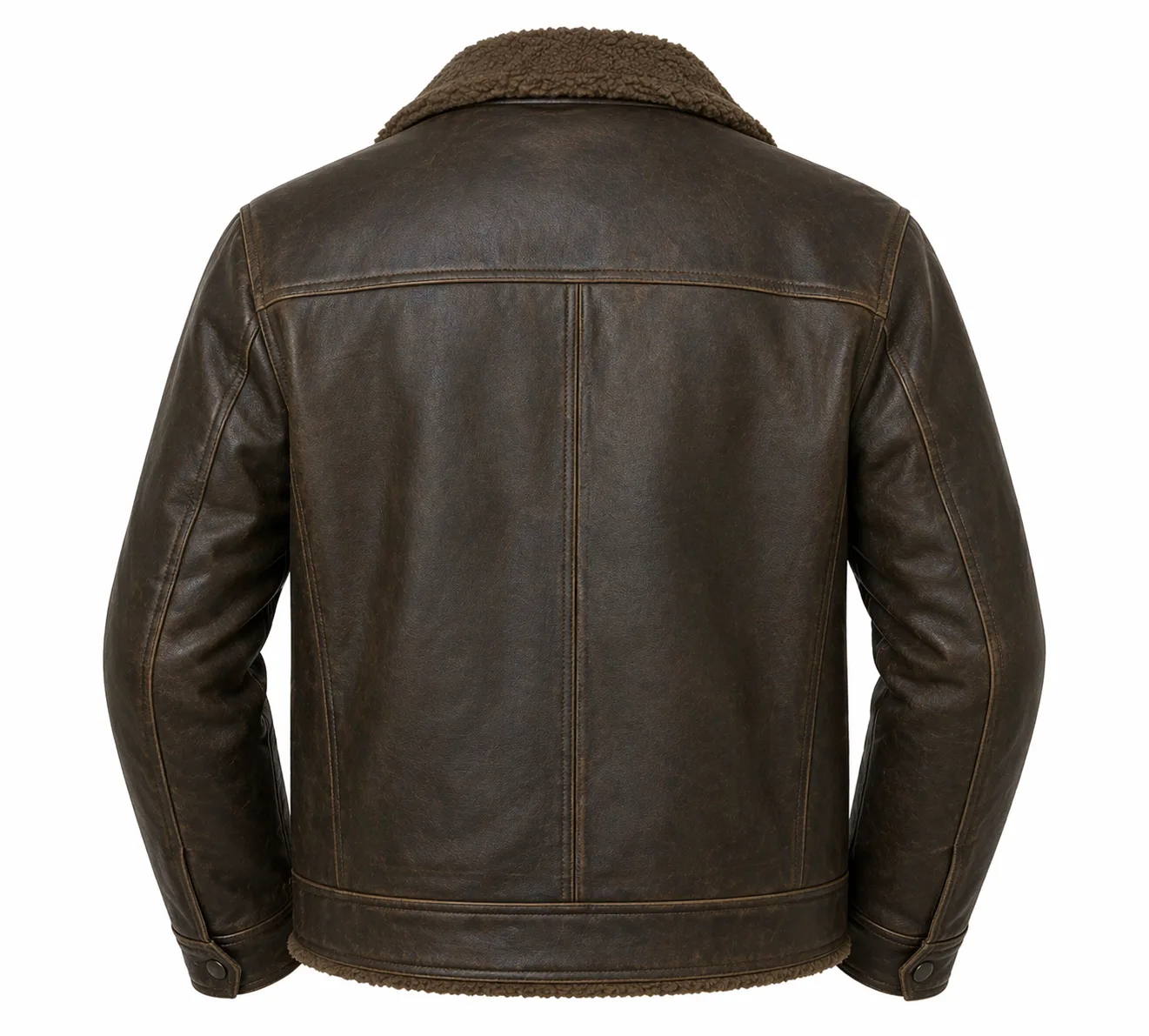 AllStar Logo Leather Jacket Distressed Look - Image 4