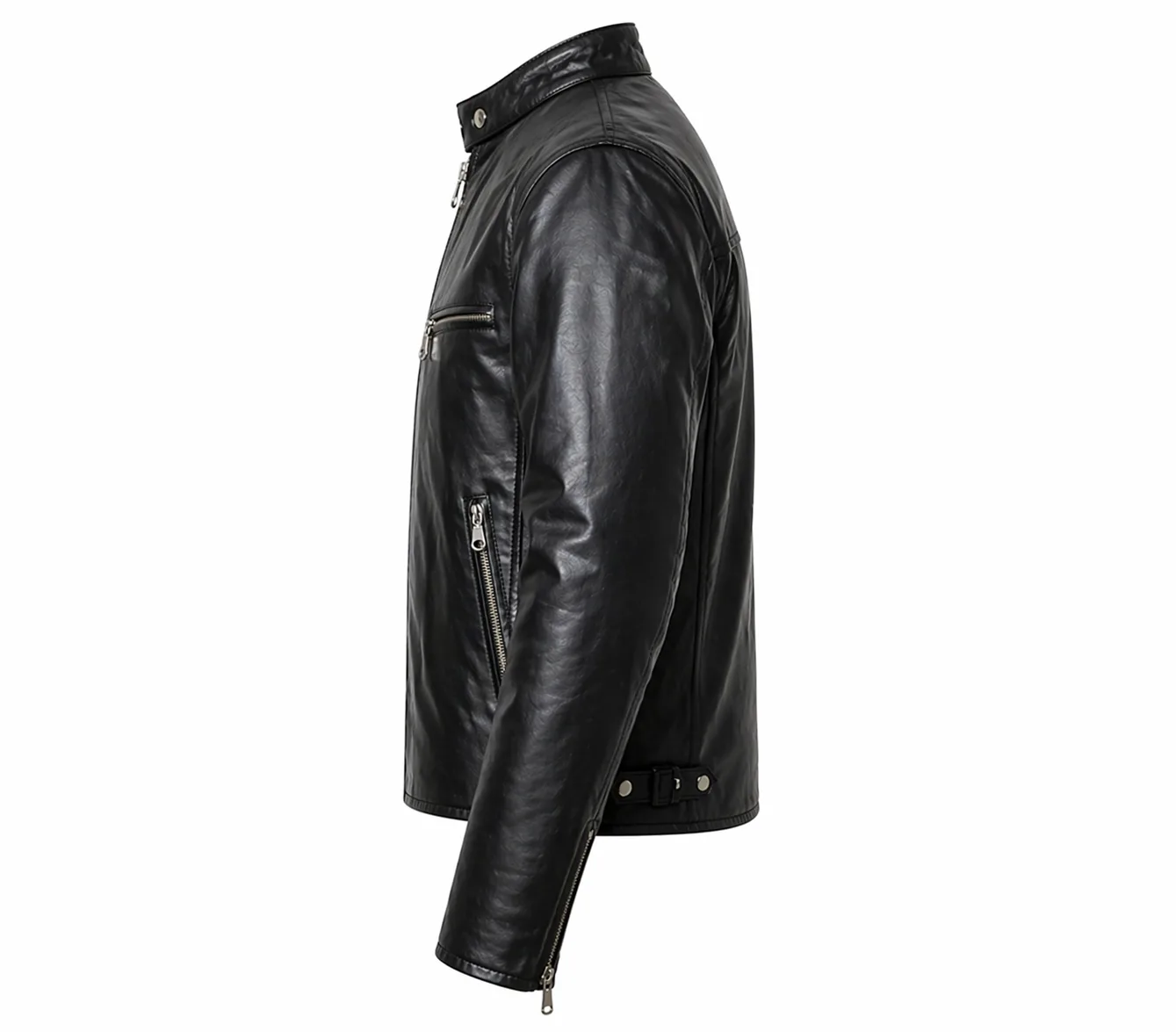 AllStar Logo Mens Leather Jacket - Image 3