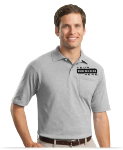 Custom Logo Pocket Polos for Men Embroidered
