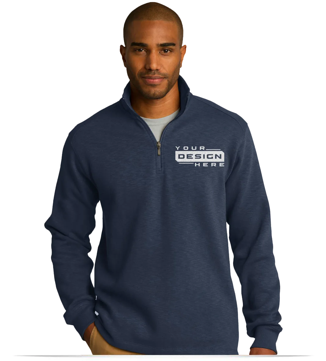 Custom Logo Embroidered 1/4 Zip Pullovers Personalized