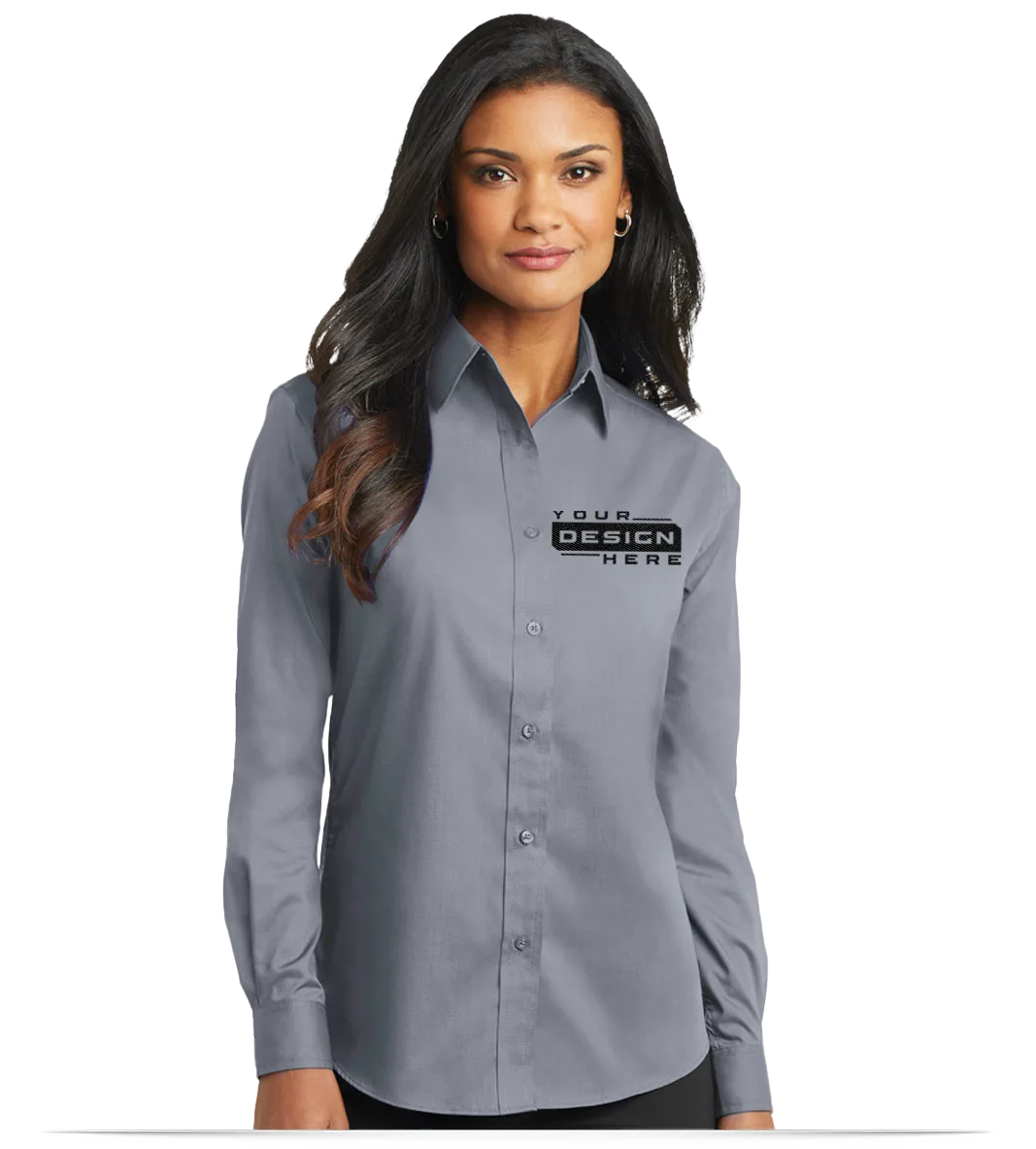 Women's Custom Dress Shirts - Embroidered Business Shirts