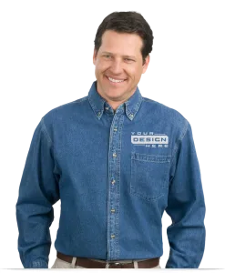 Custom Denim Shirts Embroidered with Logo