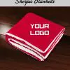 Custom embroidered Sherpa Blankets