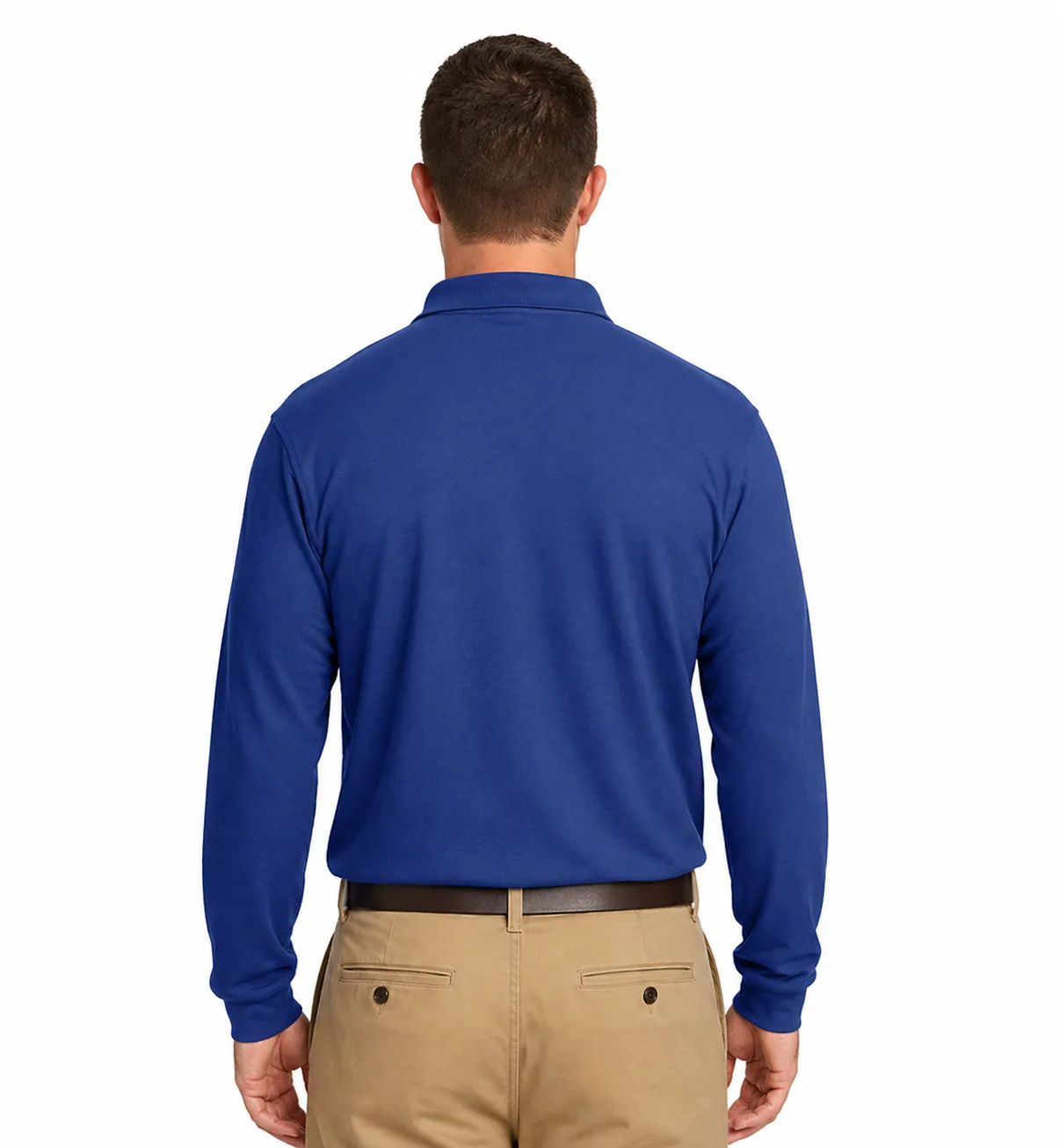 Cotton Long Sleeve Polo Shirt - Image 4
