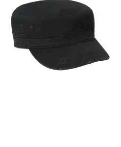 Alternative view of Custom Logo Distressed Military Hat