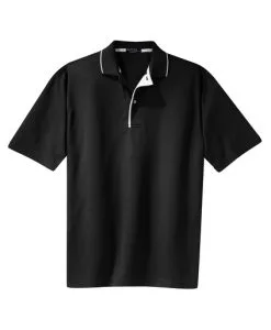 Alternative view of Dri-Mesh Performance Polo shirt with Striped Collar