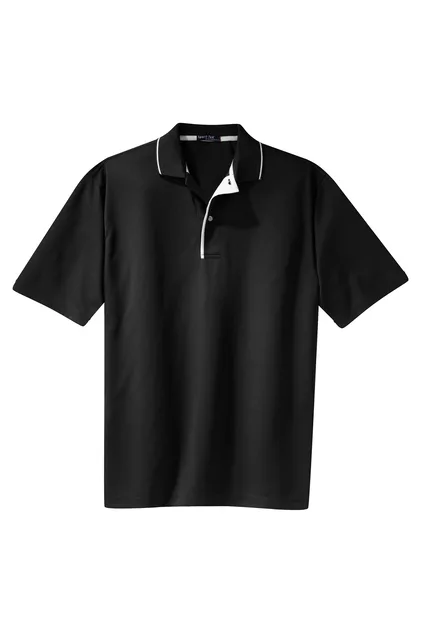 Dri-Mesh Performance Polo shirt with Striped Collar - Image 2
