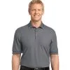 Custom Logo Men’s Easy Care Tipped Polo