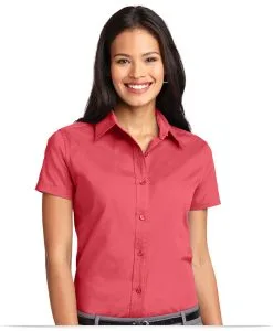 Customize Women’s Short Sleeve Easy Care Twill Shirt