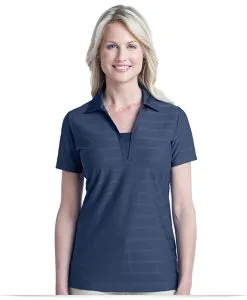 Embroidered Ladies Horizontal Pattern Polo shirt