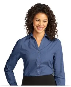 Customize Logo Ladies Easy Care Shirt