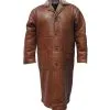 Customized Logo Rockford Long Leather Jacket