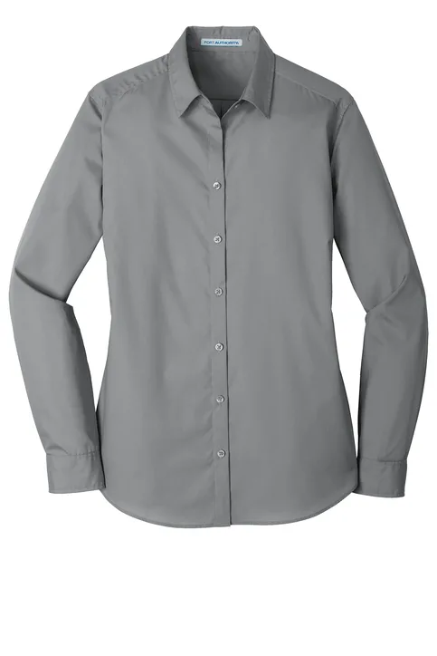 Ladies Long Sleeve Value Poplin Shirt - Image 2