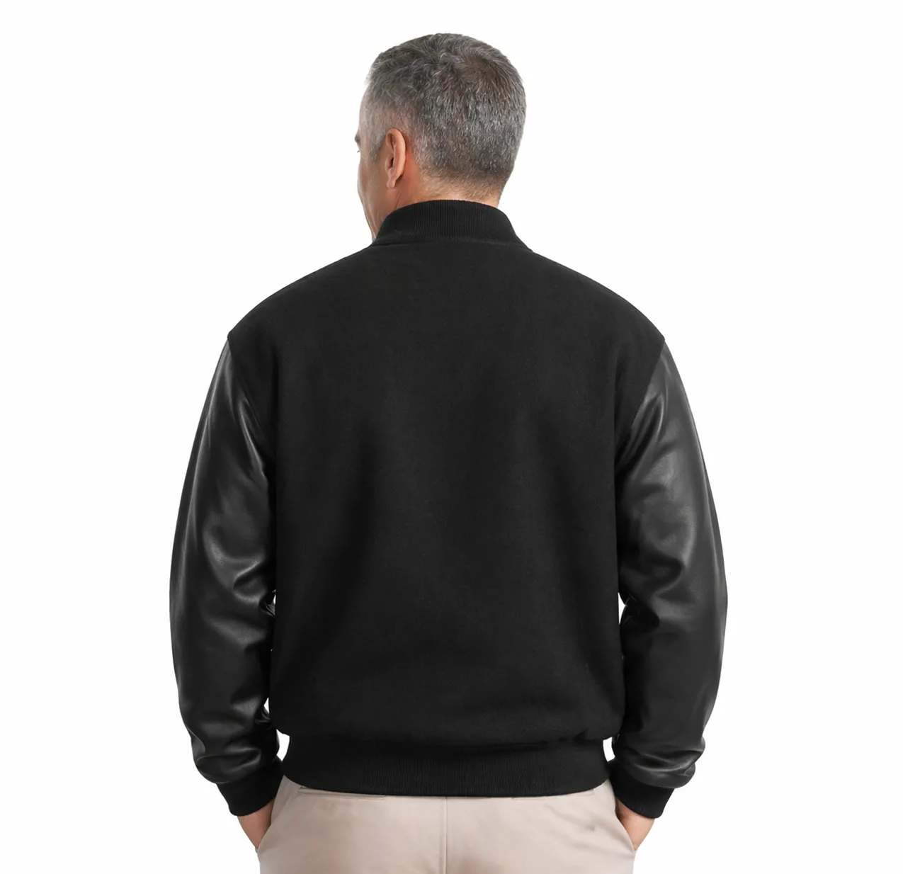 Letterman Jacket Leather and Wool - Image 4