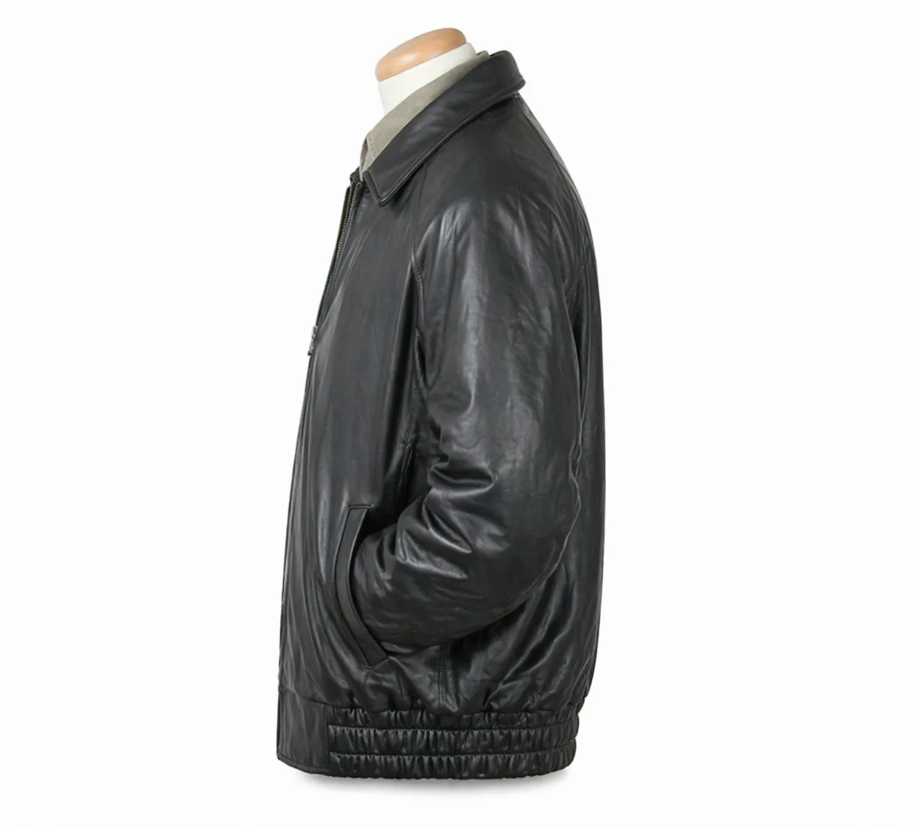 Men's Lamb Skin Leather Jacket - Image 3