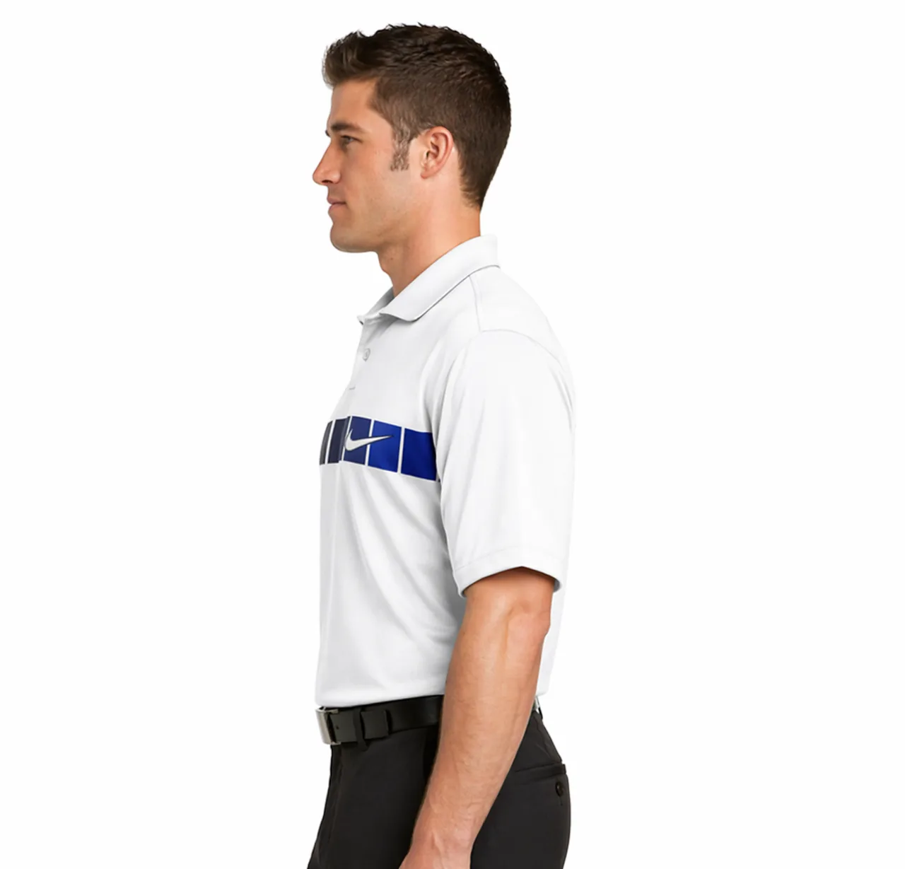 Nike Golf Dri-FIT Chest Stripe Print Polo - Image 3