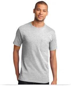 Men’s Cotton Pocket T-Shirt with Embroidered Logo
