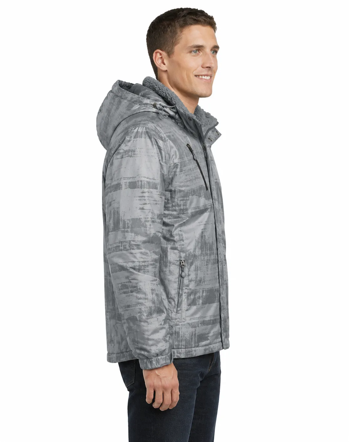 Port Authority Brushstroke Print Insulated Jacket - Image 2