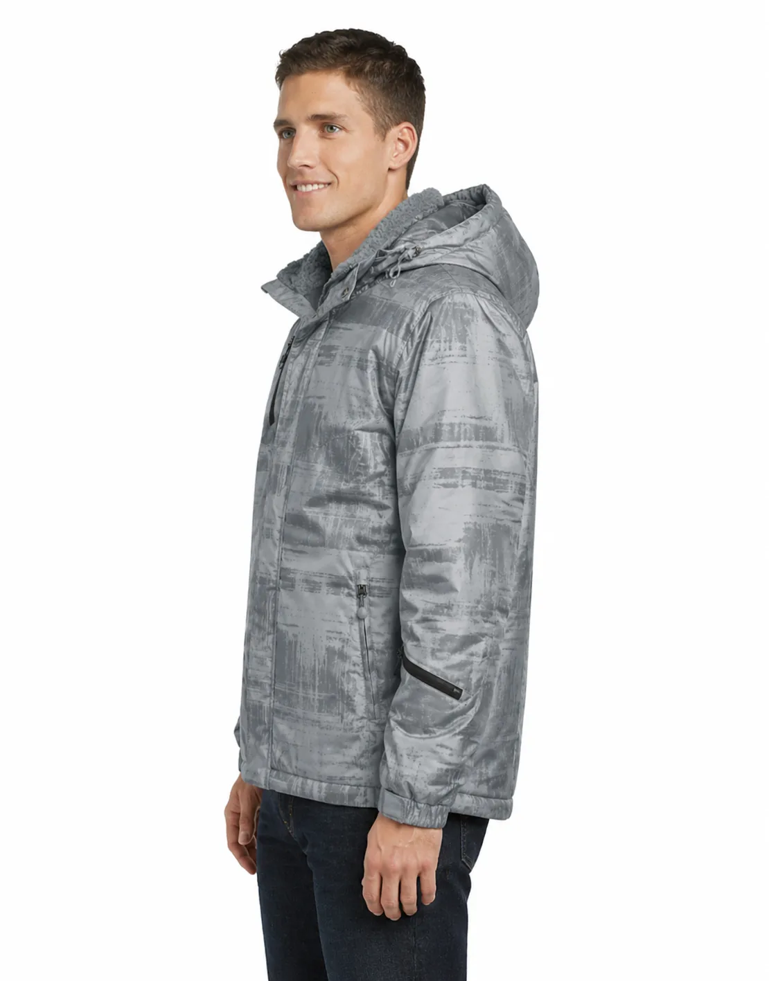 Port Authority Brushstroke Print Insulated Jacket - Image 3