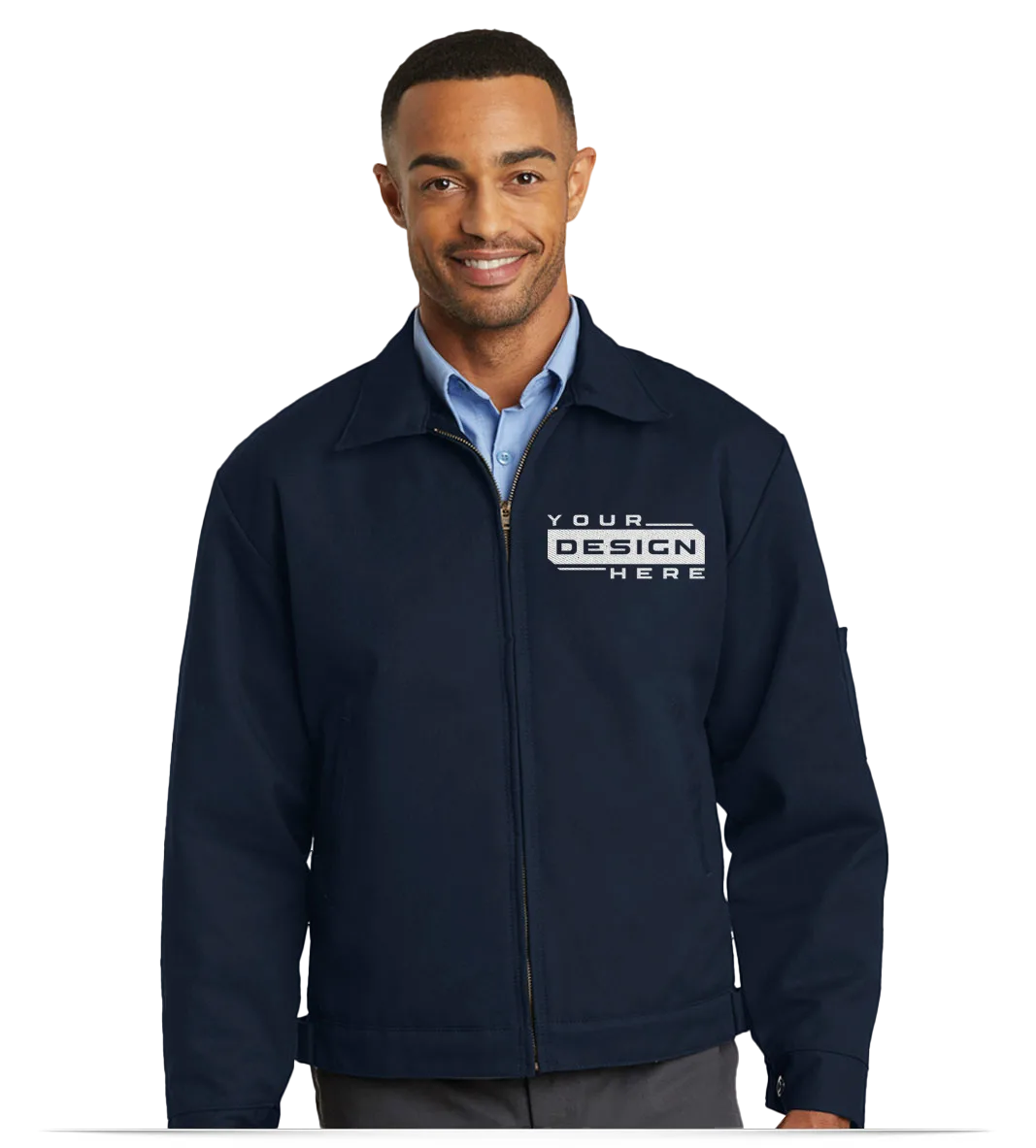 Design Custom Embroidered Red Kap Work Jackets Online