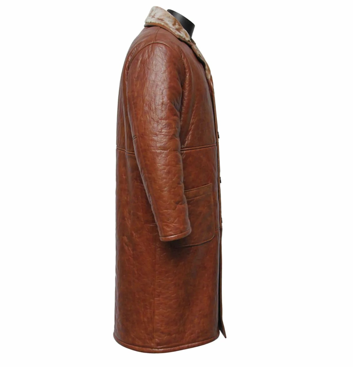 Rockford Long Leather Jacket - Image 3