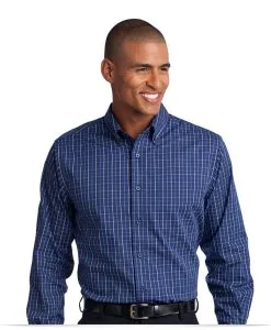 Personalized Checkered Easy Care Shirt