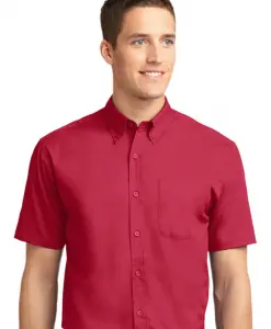 Embroidered Short Sleeve Easy Care Shirt