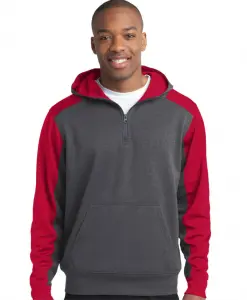 Custom Colorblock Zip Hooded Sweatshirt