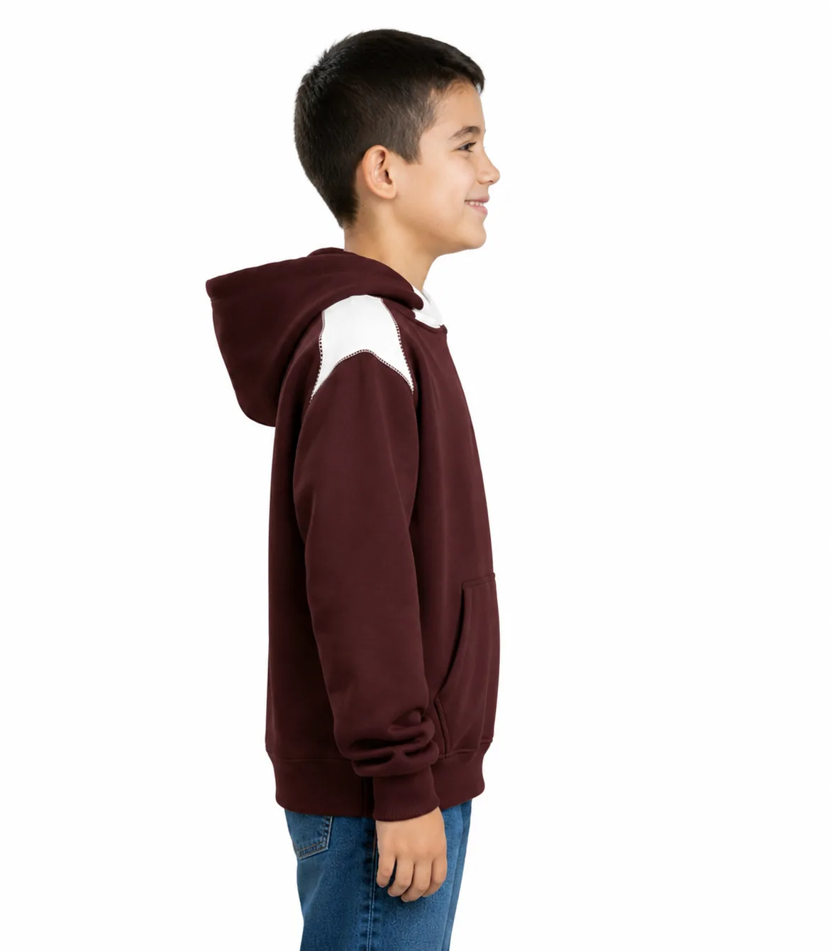 Youth Pullover Hoodie with Contrast Color - Image 2