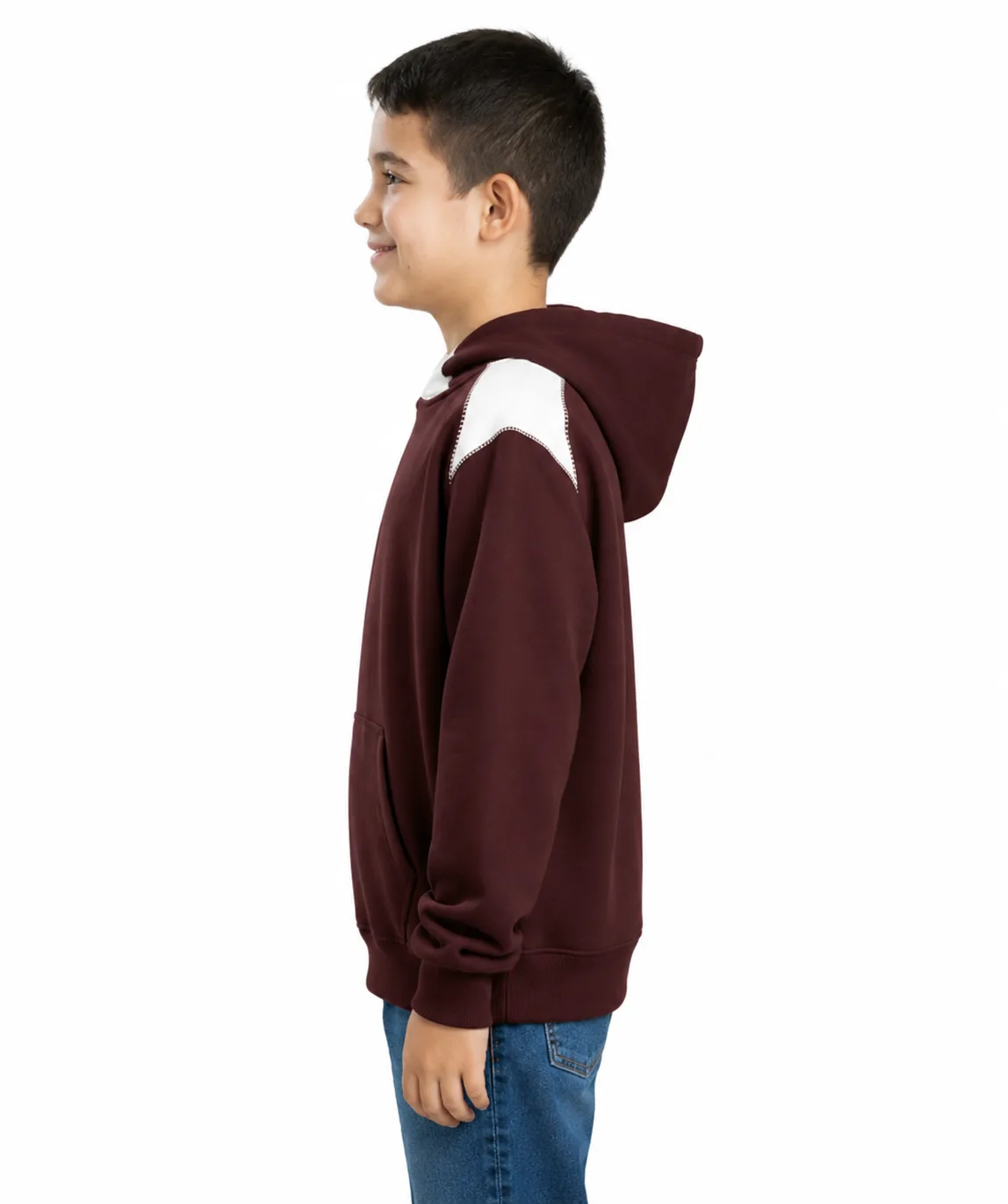 Youth Pullover Hoodie with Contrast Color - Image 3