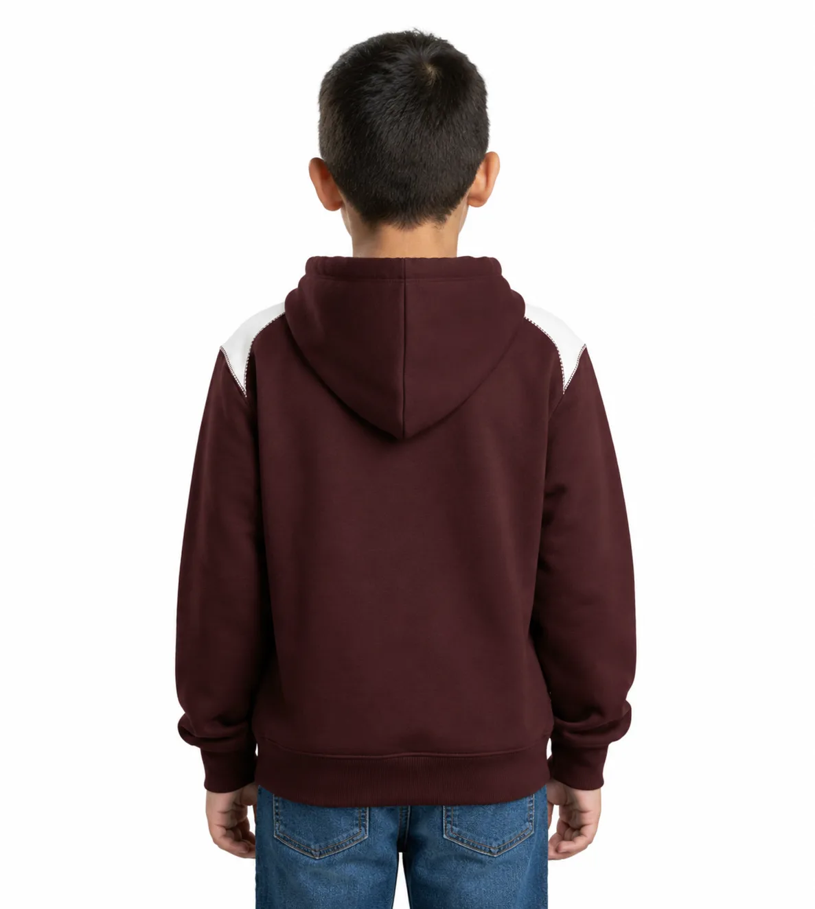 Youth Pullover Hoodie with Contrast Color - Image 4