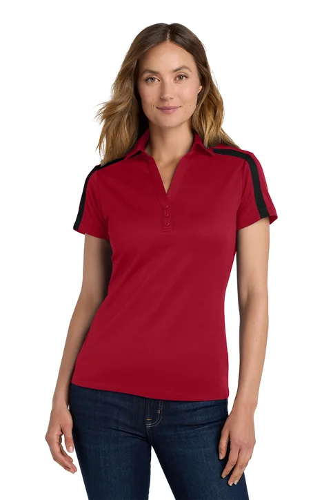 Port Authority Ladies Dri-Fit Stripe Polo Shirt - Image 5