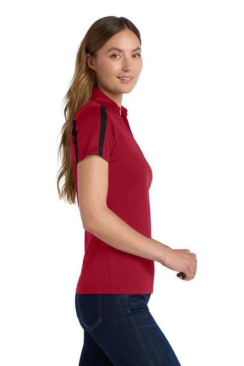 Port Authority Ladies Dri-Fit Stripe Polo Shirt - Image 3