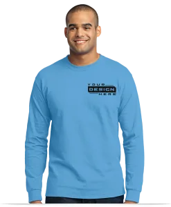 Design Customized 50/50 T-Shirts with logo for Men and Women
