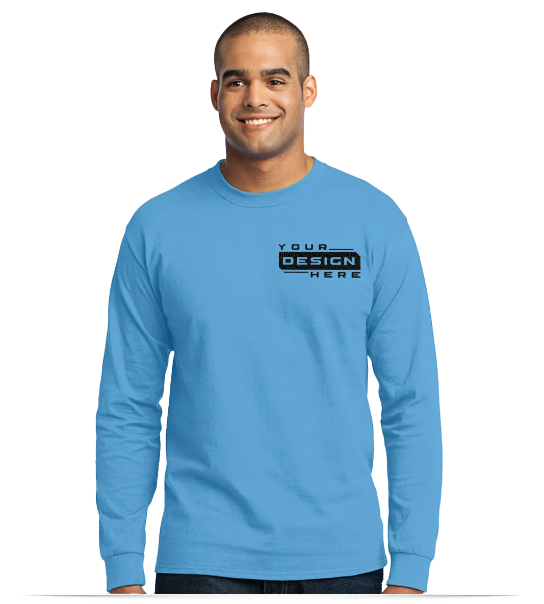 Design Customized 50/50 T-Shirts with logo for Men and Women