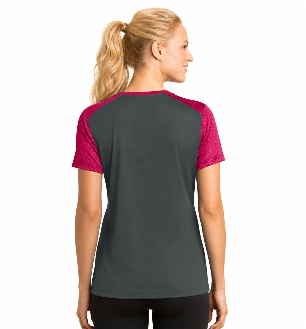 Customized Sport-Tek Ladies Colorblock V-Neck Tee - Image 4