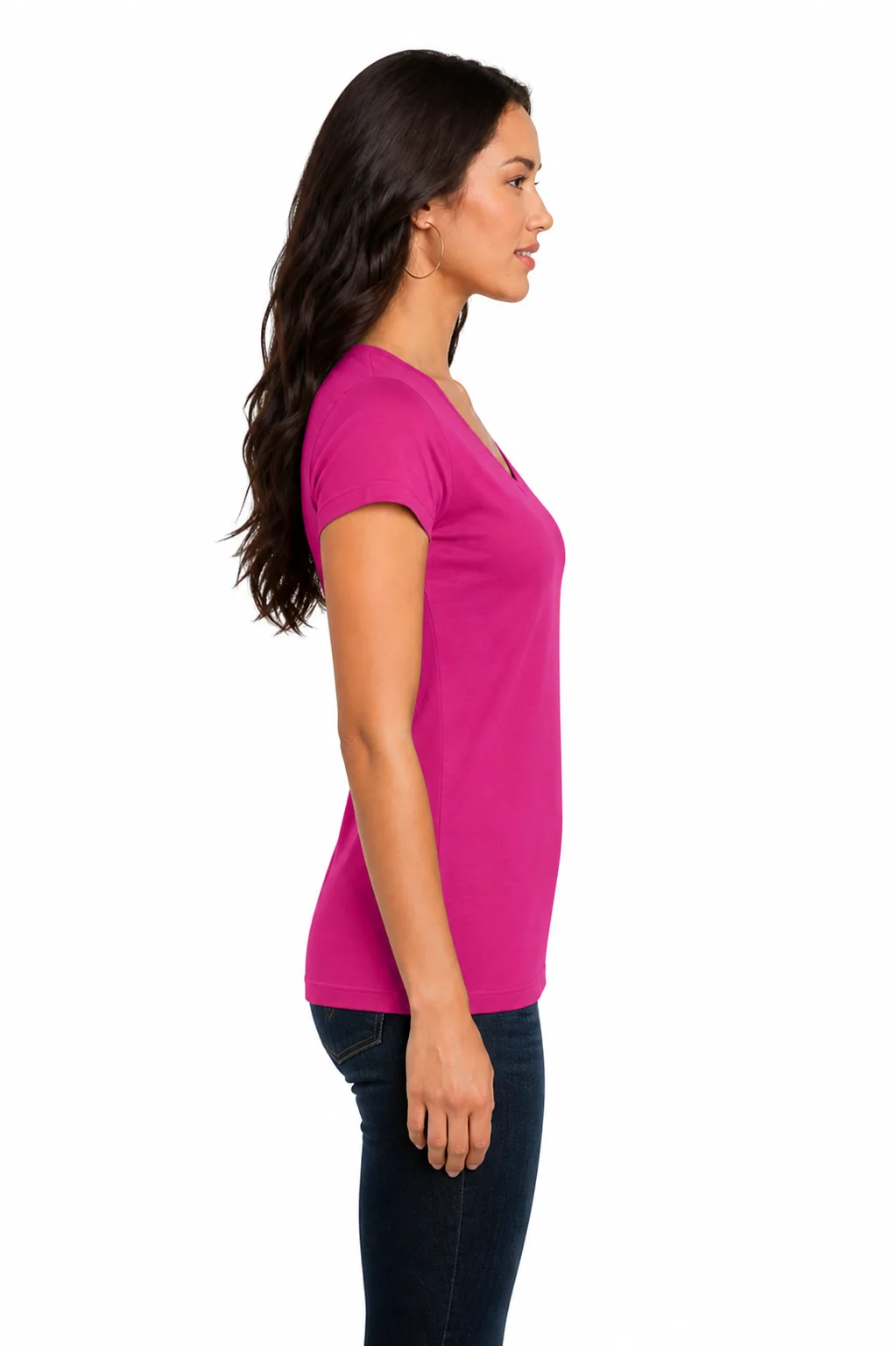 District Juniors Vintage Wash V-Neck Tee - Image 2