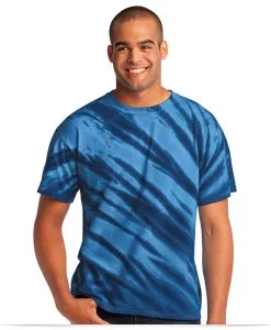 Personalized Logo Port and Company Tiger Stripe Tie-Dye Tee
