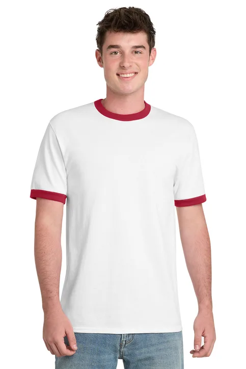 Port and Company 5.4-oz 100% Cotton Ringer Tee - Image 5
