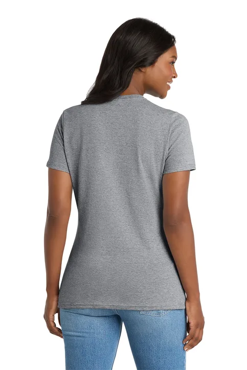 Port and Company Ladies Cotton/Poly T-Shirt - Image 4