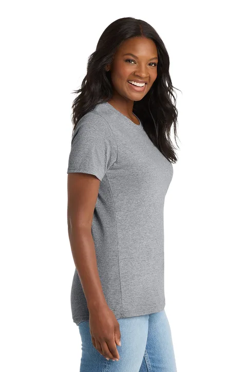 Port and Company Ladies Cotton/Poly T-Shirt - Image 3
