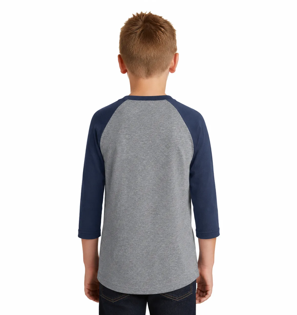 Port and Company Youth 3/4-Sleeve Raglan Tee - Image 4