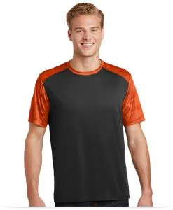 Customize Logo Sport-Tek CamoHex Colorblock Tee
